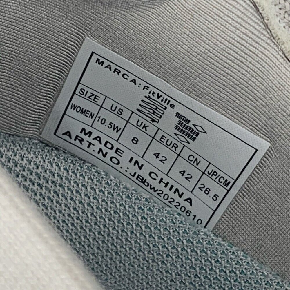FitVille Marca Slip On Walking Sneaker Womens 10 Wide Light Khaki Gray Comfort - Picture 5 of 9